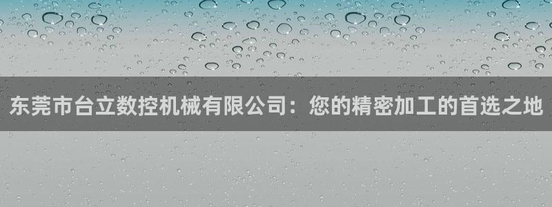 天辰娱乐主页:东莞市台立数控机械有限公司:您的精密加工的首选之地
